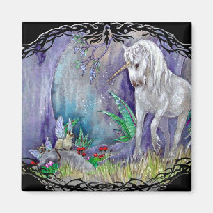 Imán - gatos de la hada del unicornio
