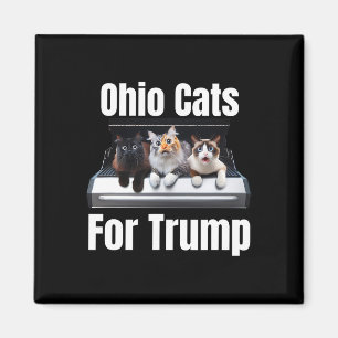 Imán Gatos de Ohio por Trump - Gato político divertido