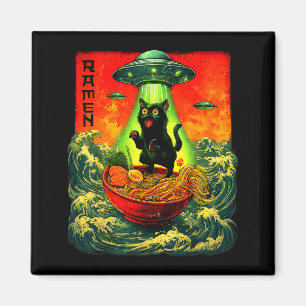 Imán Gatos de ramen alienígena Ufo arte japonés regalos
