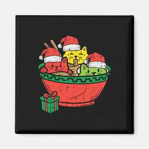Imán Gatos de Santa Ramen Navidades de anime Chicas de