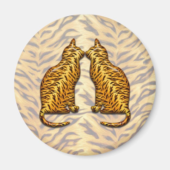 Imán Gatos de tigre (Frente)