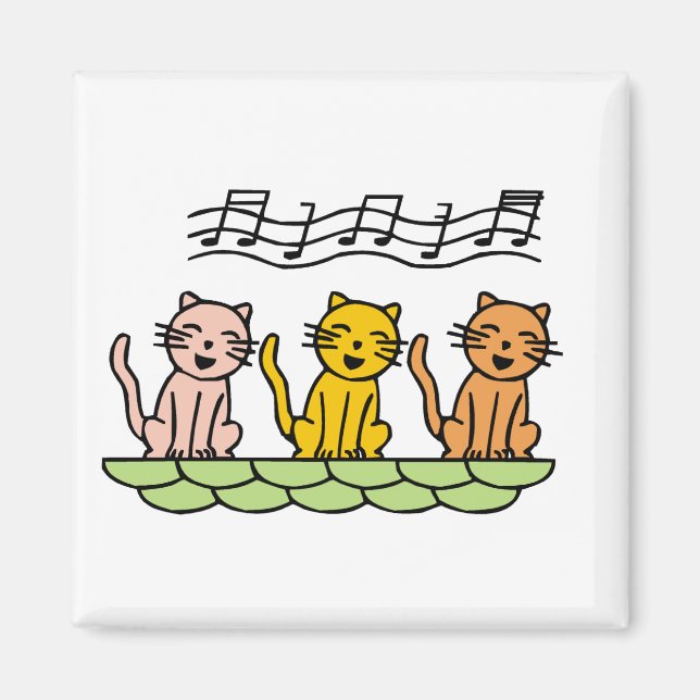 Imán Gatos del canto camisetas y regalos (Frente)