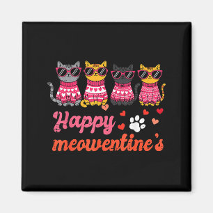 Imán Gatos del Día de San Valentín Feliz Meowentines Ga