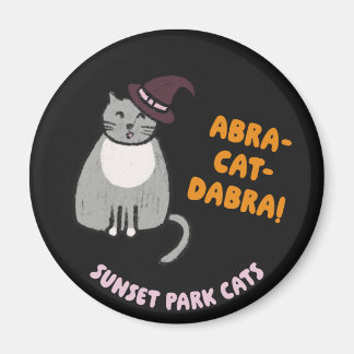 Imán Gatos del Parque Sunset Magnet de Halloween Bruja