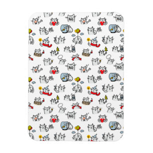 Imán Gatos divertidos, leche y magia.