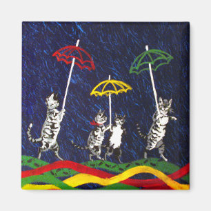 Imán Gatos en la lluvia