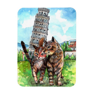 Imán Gatos en la Torre de Pisa
