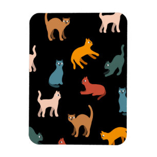 Imán Gatos en negro