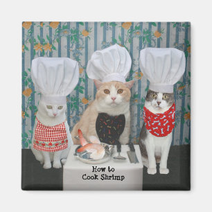 Imán Gatos/gatitos gastrónomos del cocinero