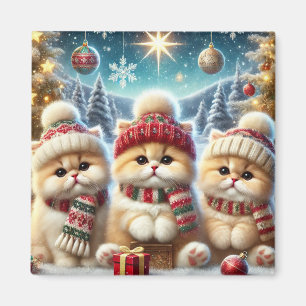 Imán Gatos gitanos en Navidades decoran y nievan