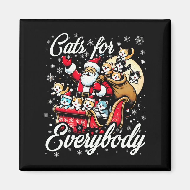 Imán Gatos Graciosos Para Todos Los Navidades Famosos Y (Frente)