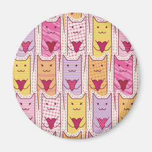 Imán Gatos lindos con los corazones cariñosos