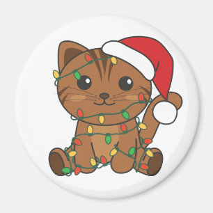 Imán Gatos Navidades Animales de Invierno Gatos
