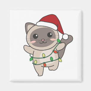 Imán Gatos Navidades Animales de Invierno Gatos