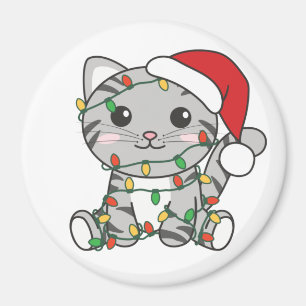 Imán Gatos Navidades Animales de Invierno Gatos