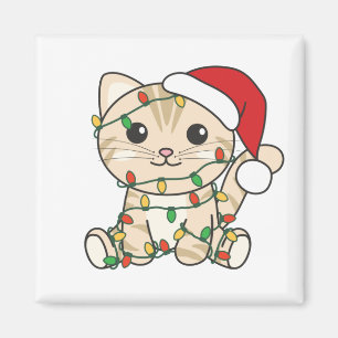 Imán Gatos Navidades Animales de Invierno Gatos