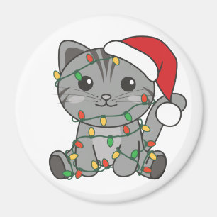 Imán Gatos Navidades Animales de Invierno Gatos