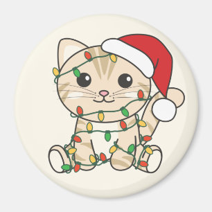 Imán Gatos Navidades Animales de Invierno Gatos