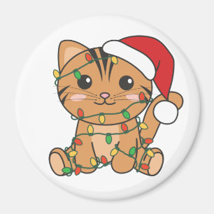 Imán Gatos Navidades Animales de Invierno Gatos