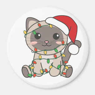 Imán Gatos Navidades Animales de Invierno Gatos