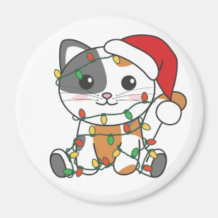 Imán Gatos Navidades Animales de Invierno Gatos