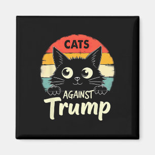 Imán Gatos negros retro contra Trump