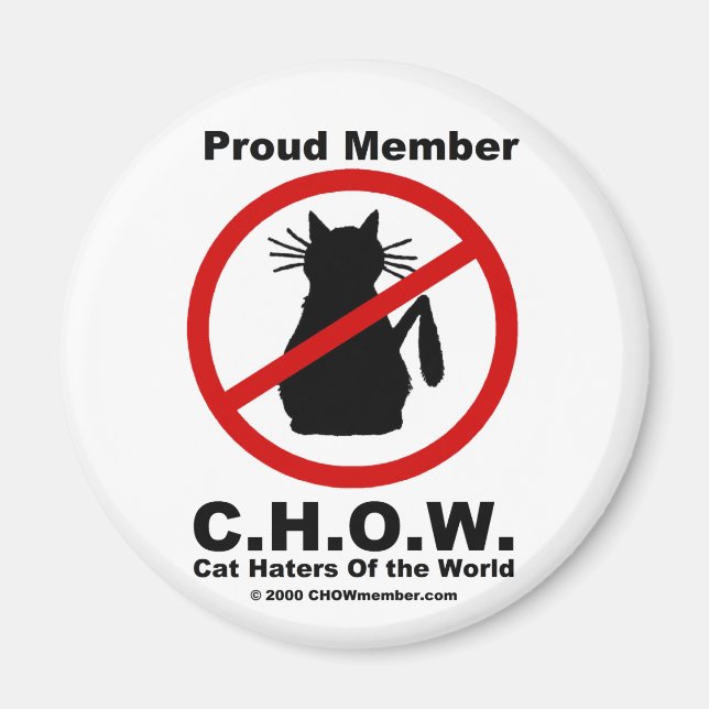 Imán Gatos Odiadores Del Meno Mundial (Frente)