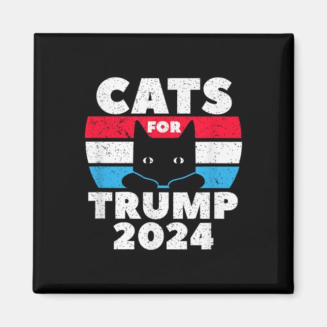 Imán Gatos Para Las Elecciones De Trump 2024 (Frente)
