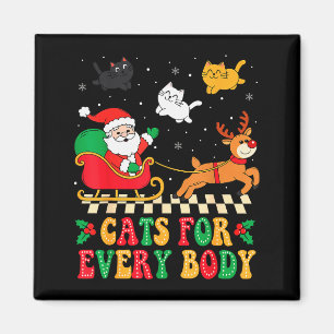 Imán Gatos para todos Navidad Gato divertido Xmas Mujer