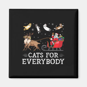 Imán Gatos Para Todos Navidades Gato Diversión Noche Mu