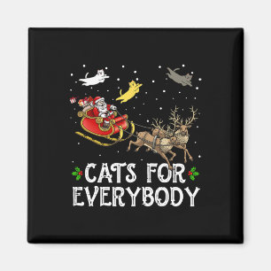 Imán Gatos Para Todos Navidades Gato Diversión Noche Mu