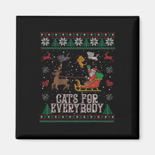 Imán Gatos Para Todos Navidades Gato Graciosas Mujeres 