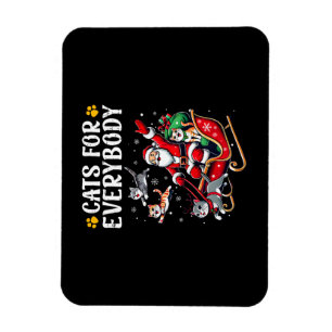 Imán Gatos Para Todos Navidades Gato Gracioso