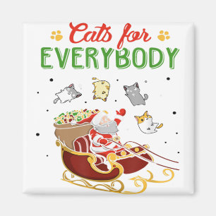 Imán Gatos Para Todos Navidades Gato Lover Funny