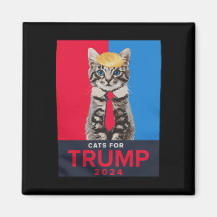 Imán Gatos para Trump 2024 Camiseta Divertida para Vanc