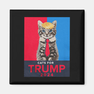 Imán Gatos para Trump 2024 Camiseta Divertida para Vanc