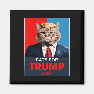 Imán Gatos para Trump 2024 Divertido Vota por Trump Gat