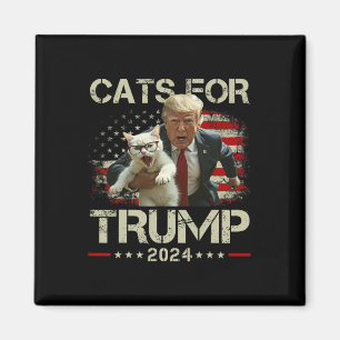 Imán Gatos Para Trump 2024 Divertido Voto Para Trump -