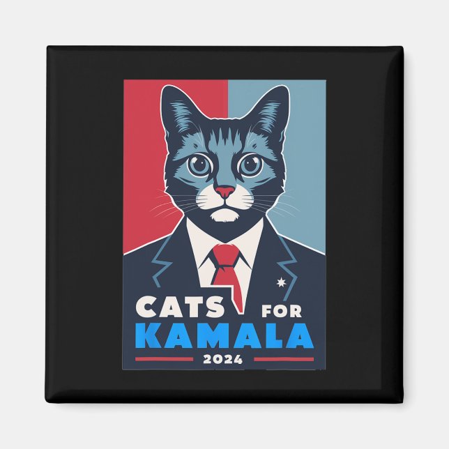 Imán Gatos perfectos para Kamala Harris 2024 Presidente (Frente)