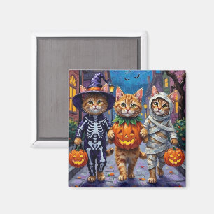 Imán Gatos Persas Trick-or-Treating Disfraces de Hallo
