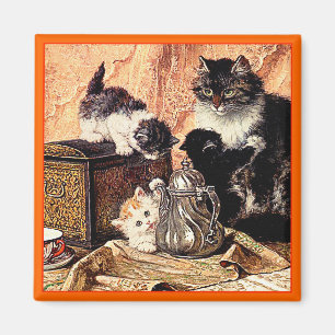 Imán Gatos - pintura del gato - por Ronner-Knip