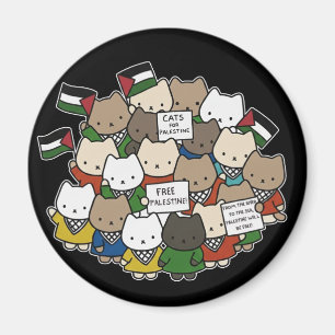 Imán Gatos por Palestina – Gatos Kawaii por la Justicia