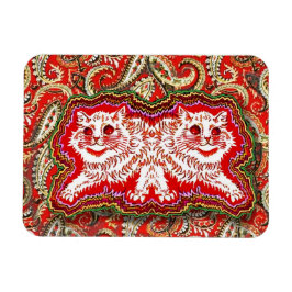 Imán Gatos rojos psicodélicos (por Louis Wain)