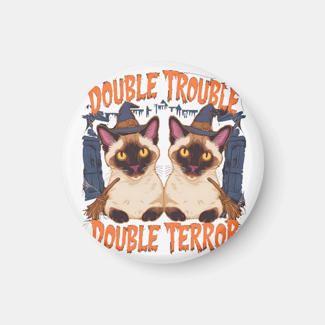 Imán Gatos siameses y puertas abrasadoras (Frente)