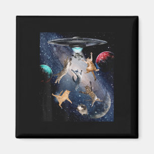Imán Gatos Ufo Para Adultos Galaxia Gatos Cute Amante