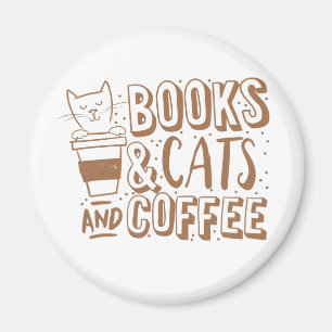 Imán gatos y café de los libros