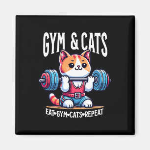 Imán Gatos y ejercicio en el gimnasio divertido gatito 