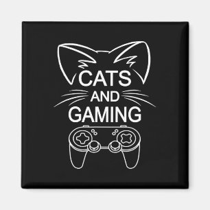 Imán Gatos Y Juegos Graciosos Gante Amante Gaming Gigan