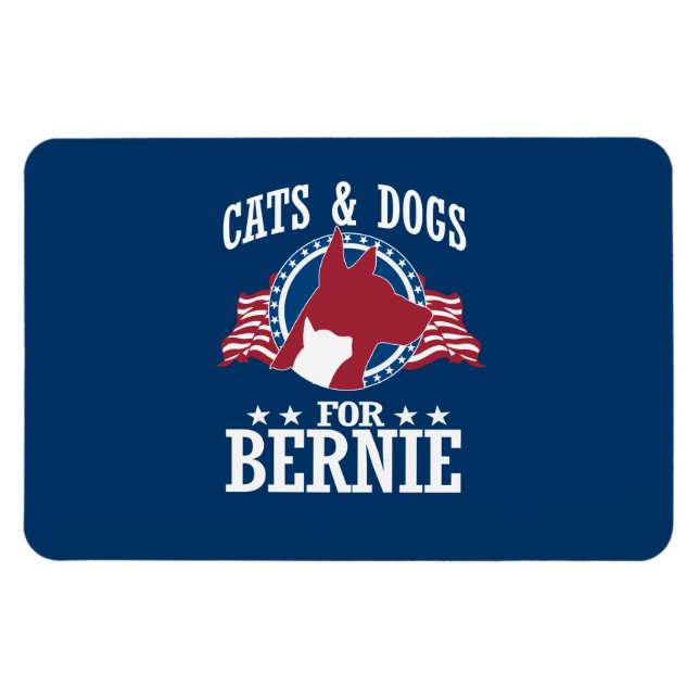 IMÁN GATOS Y PERROS DE BERNIE SANDERS (Horizontal)