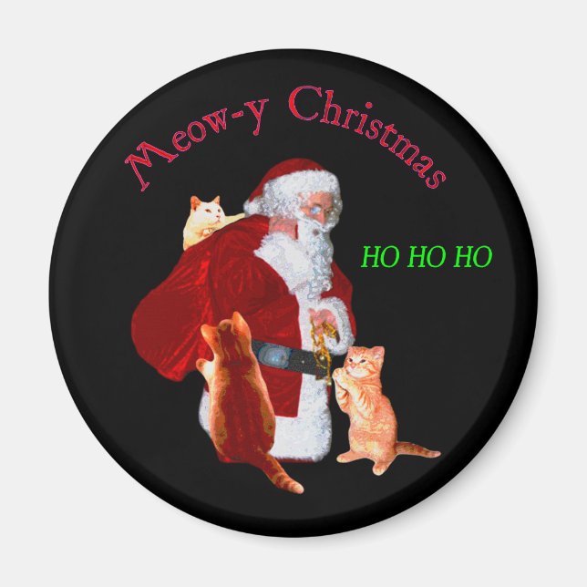 Imán Gatos y Santa (Frente)